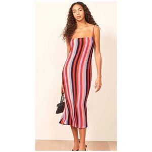 Reformation pink rosaly dress